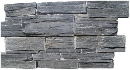 Plaquettes de parement sur ciment Quartzite noire